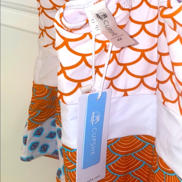 Cupshe Plus size Fish Scales one piece swimsuit 4x - Picture 4 of 6